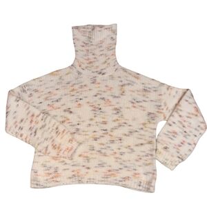 JESSICA SIMPSON WOMEN'S SIZE MEDIUM MULTI PASTEL COLORED TURTLE NECK SWEATER.